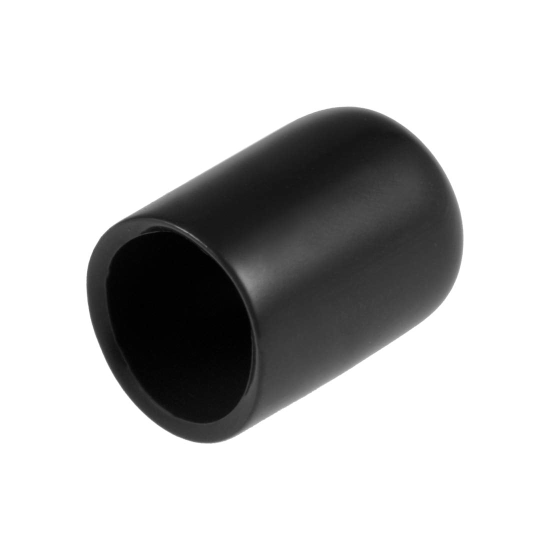 20pcs Rubber End Caps 12mm ID Vinyl Round Tube Bolt Cap Cover Thread Protectors Black (20 Count)