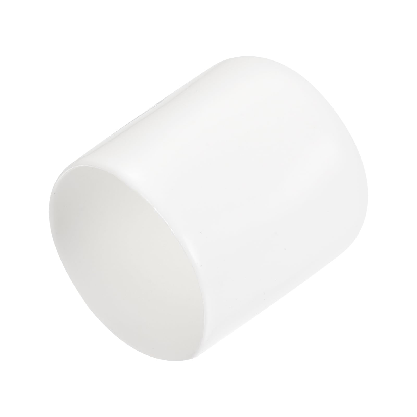 20pcs Rubber End Caps 30mm ID Vinyl Round End Cap Cover Screw Thread Protectors White