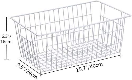 Freezer Baskets Wire Farmhouse Large Organizer Storage Bins Rack for Storage (2 Count)