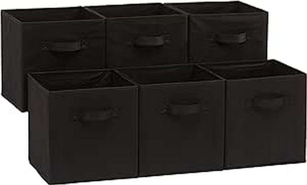 Collapsible Fabric Storage Bins Organizer with Handles (6 Count)