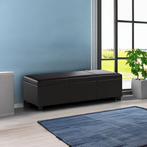 Storage Faux Leather Ottoman