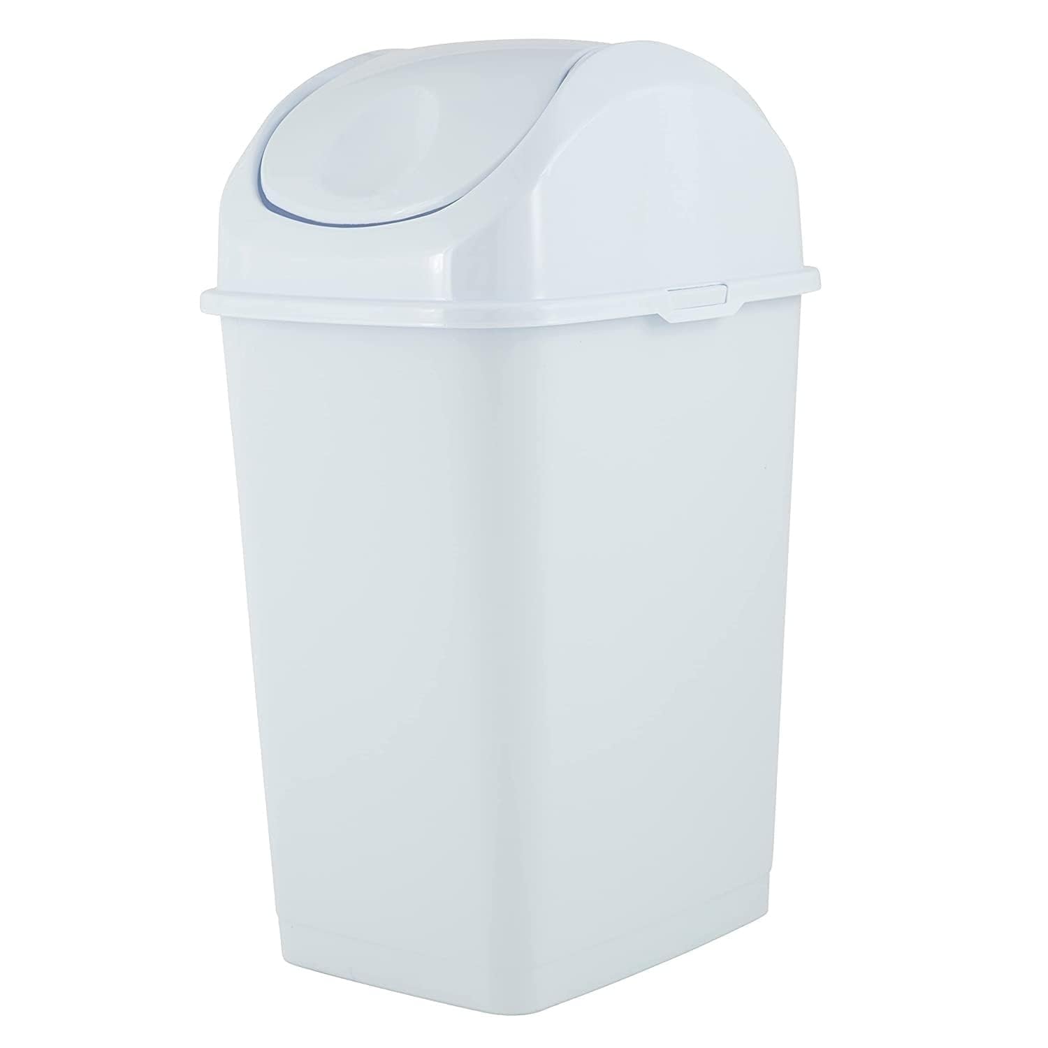 Mini Desktop Trash Can with Swing Top Lid Portable Plastic Garbage Can for Countertop