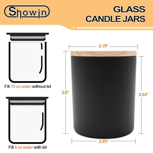 Thick Candle Jars for Making Candles 12 Pcs (12 Count)