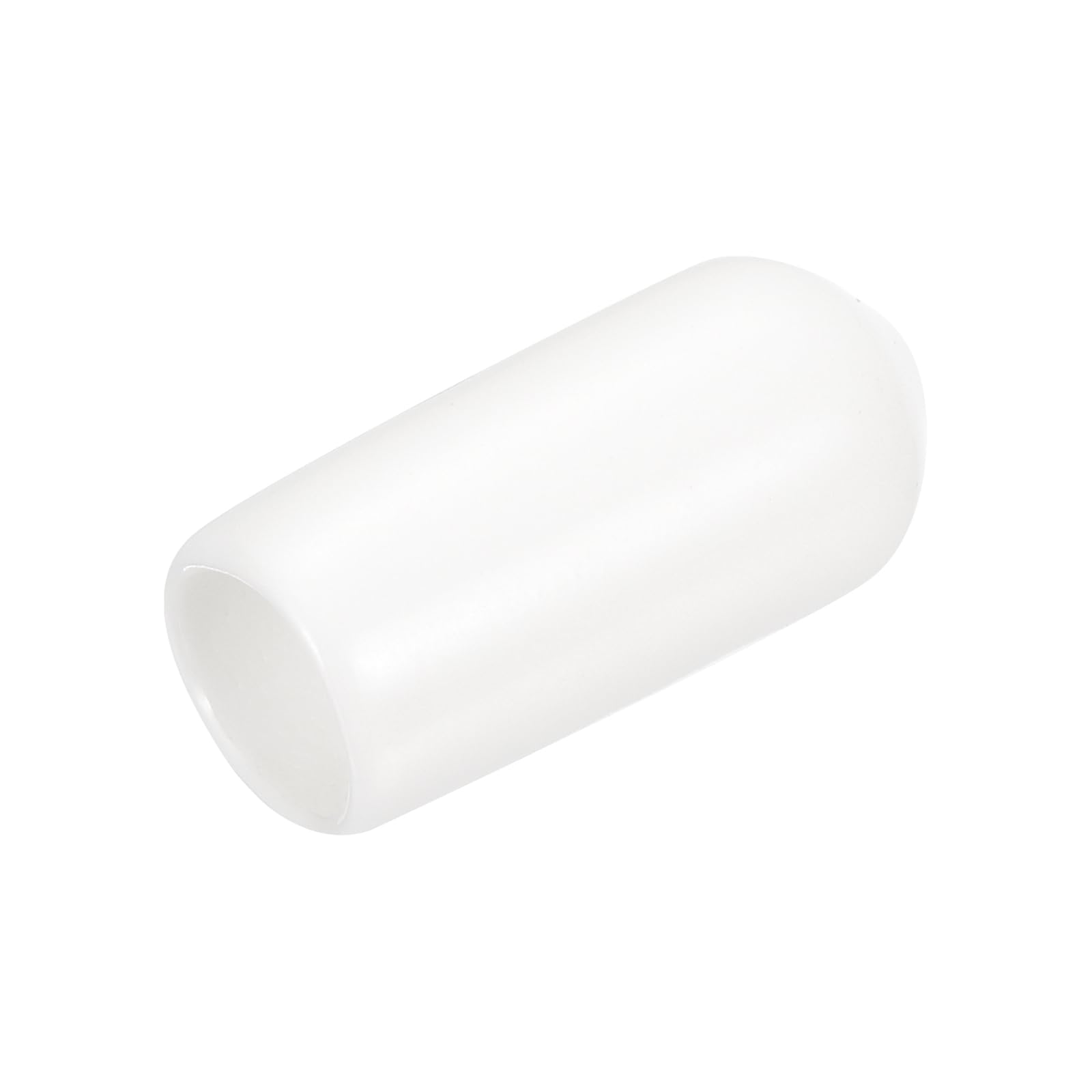 20pcs Rubber End Caps 6.5mm ID Vinyl Round End Cap Cover Screw Thread Protectors White