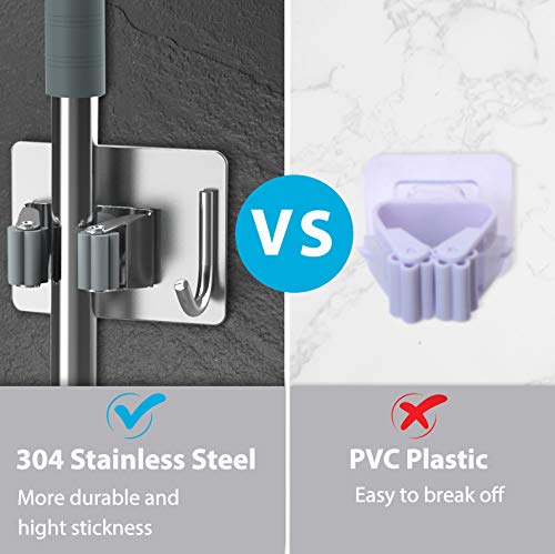 Broom Holder Wall Mount 6Pcs
