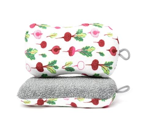 MÜkitchen Premium Microfiber Sponge Set for Dishes and Cleaning (2 Count)