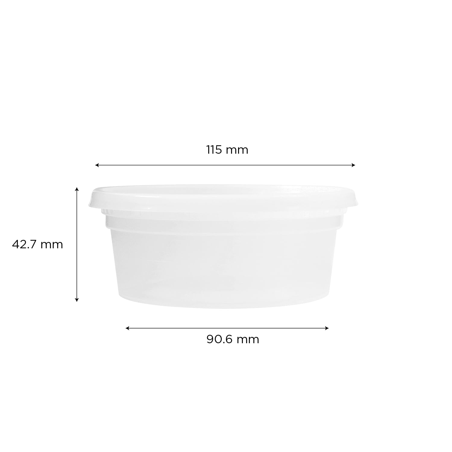 8oz 240 ct] Clear PP Injection Molded Round Deli Containers with Lids (240 Count)