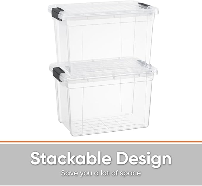 Clear Storage Bins with Lids