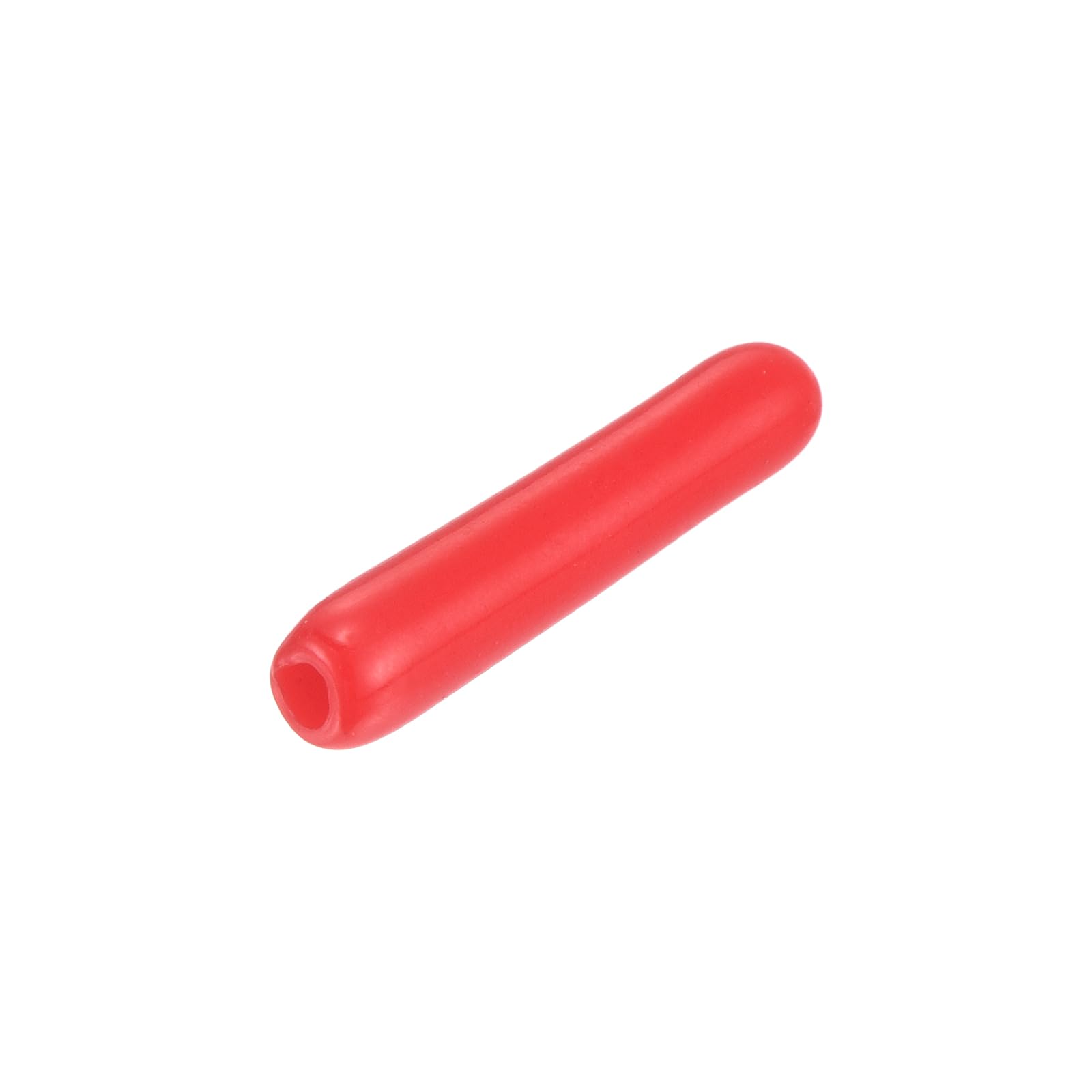 20pcs Rubber End Caps 1.3mm ID Vinyl Round Tube Bolt Cap Cover Thread Protectors Red