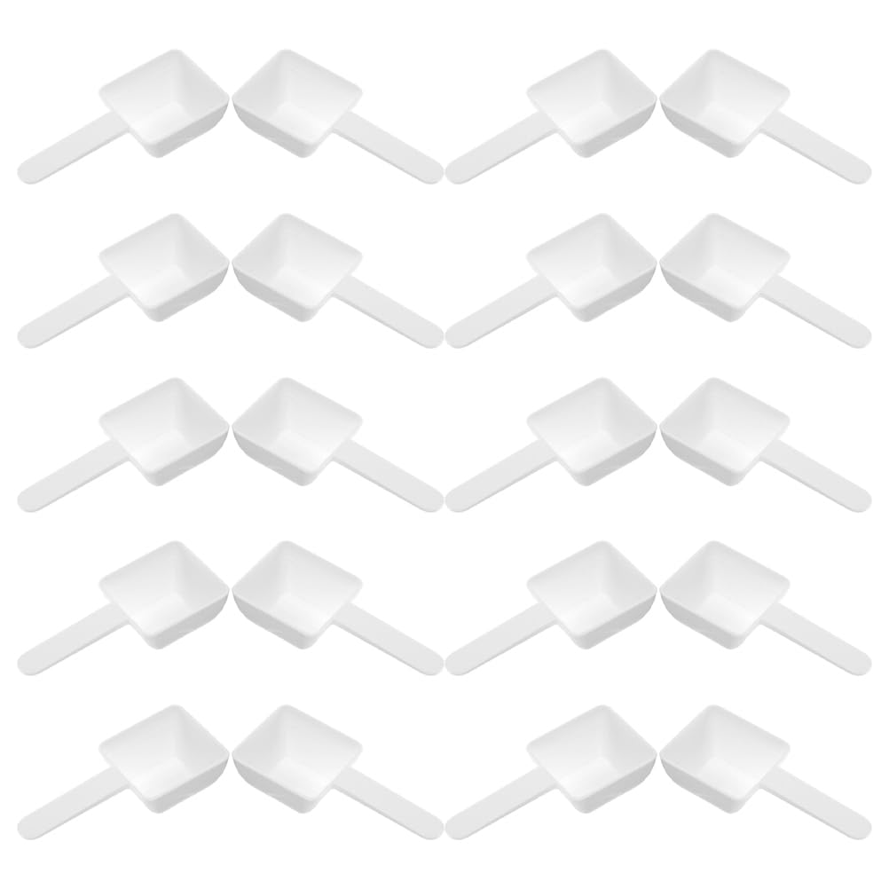 30pcs Plastic Measuring Spoons Laundry Powder Small Scoops for Home Use Reusable and Portable Scooper for Powders