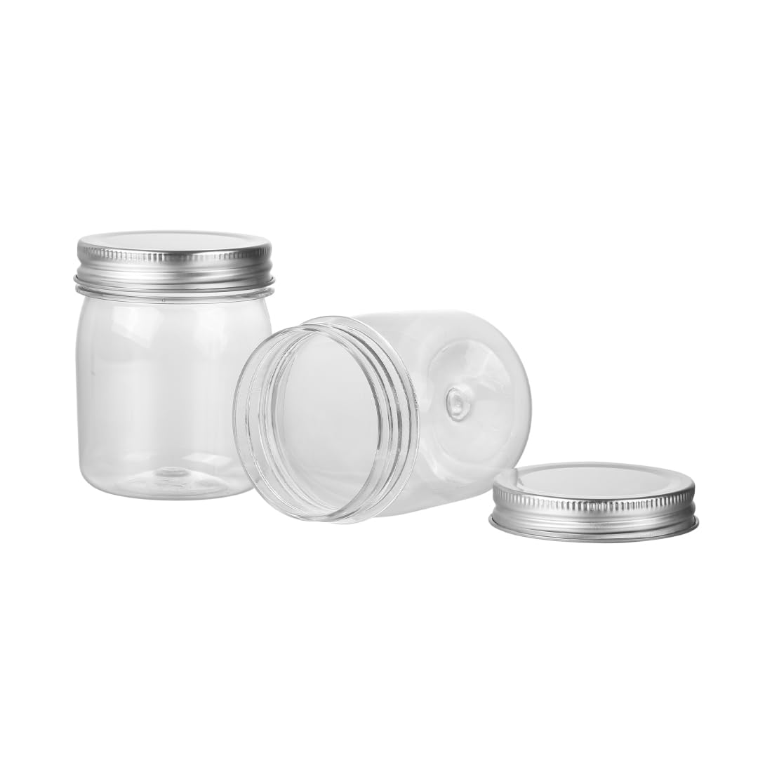Plastic 32 Pack Mason Jars 8Oz Reusable Storage Containers with Lid