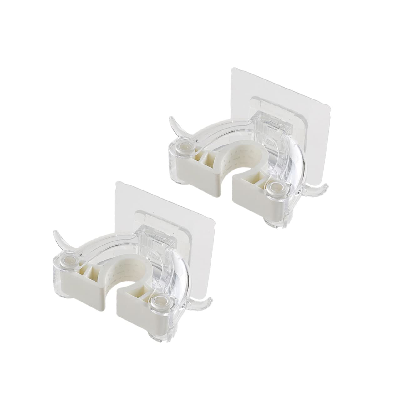 2pcs Mop Stand Broom Hanger Seamless Wall Mount Mop Holder Home Kitchen Bathroom Organizer