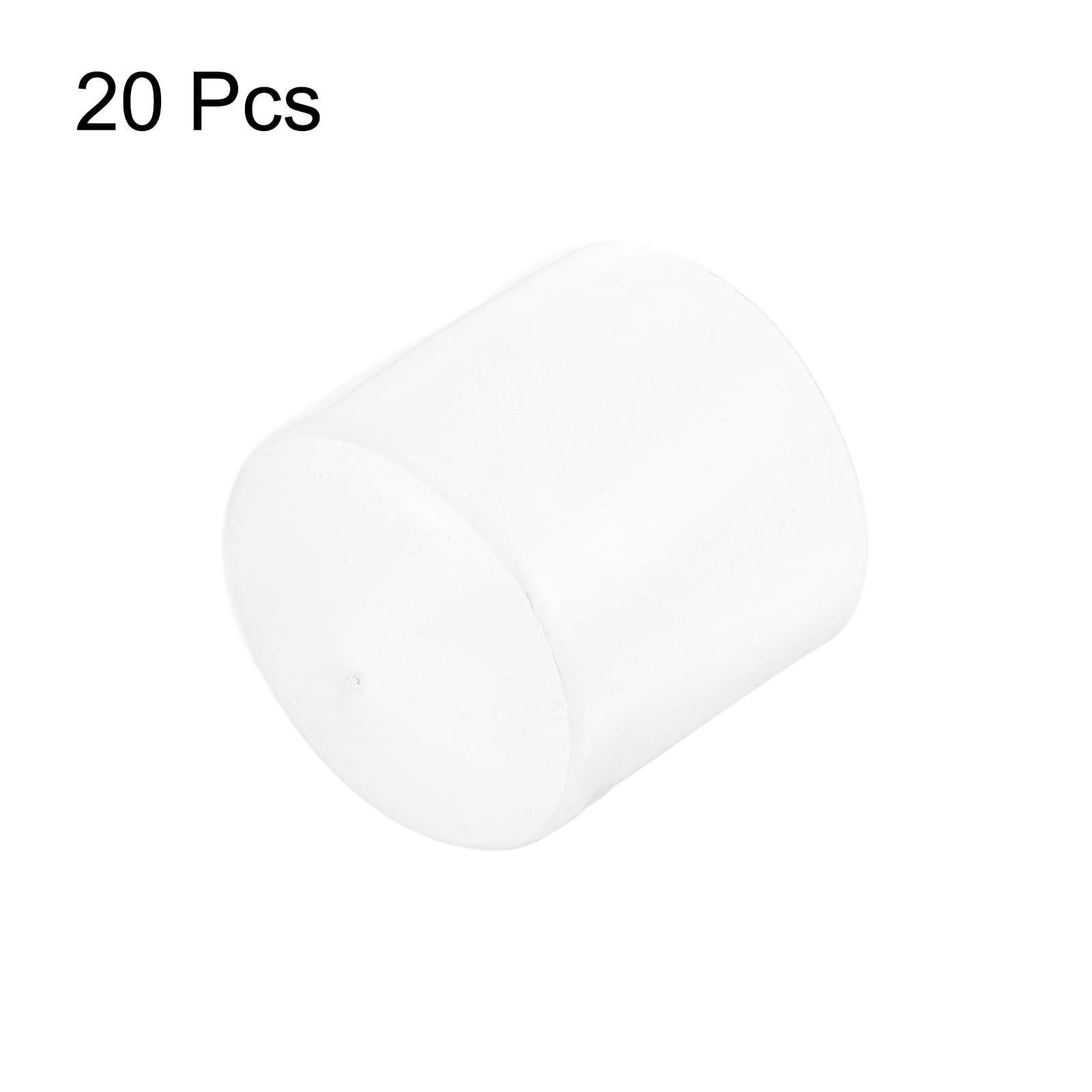 20pcs Rubber End Caps 33mm ID Vinyl Round Tube Bolt Cap Cover Thread Protectors Clear