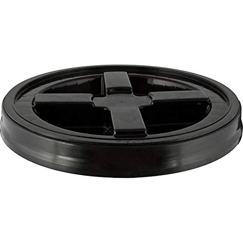 5 Gallon Buckets pails with Screw on Airtight Black Lids (3 Count)
