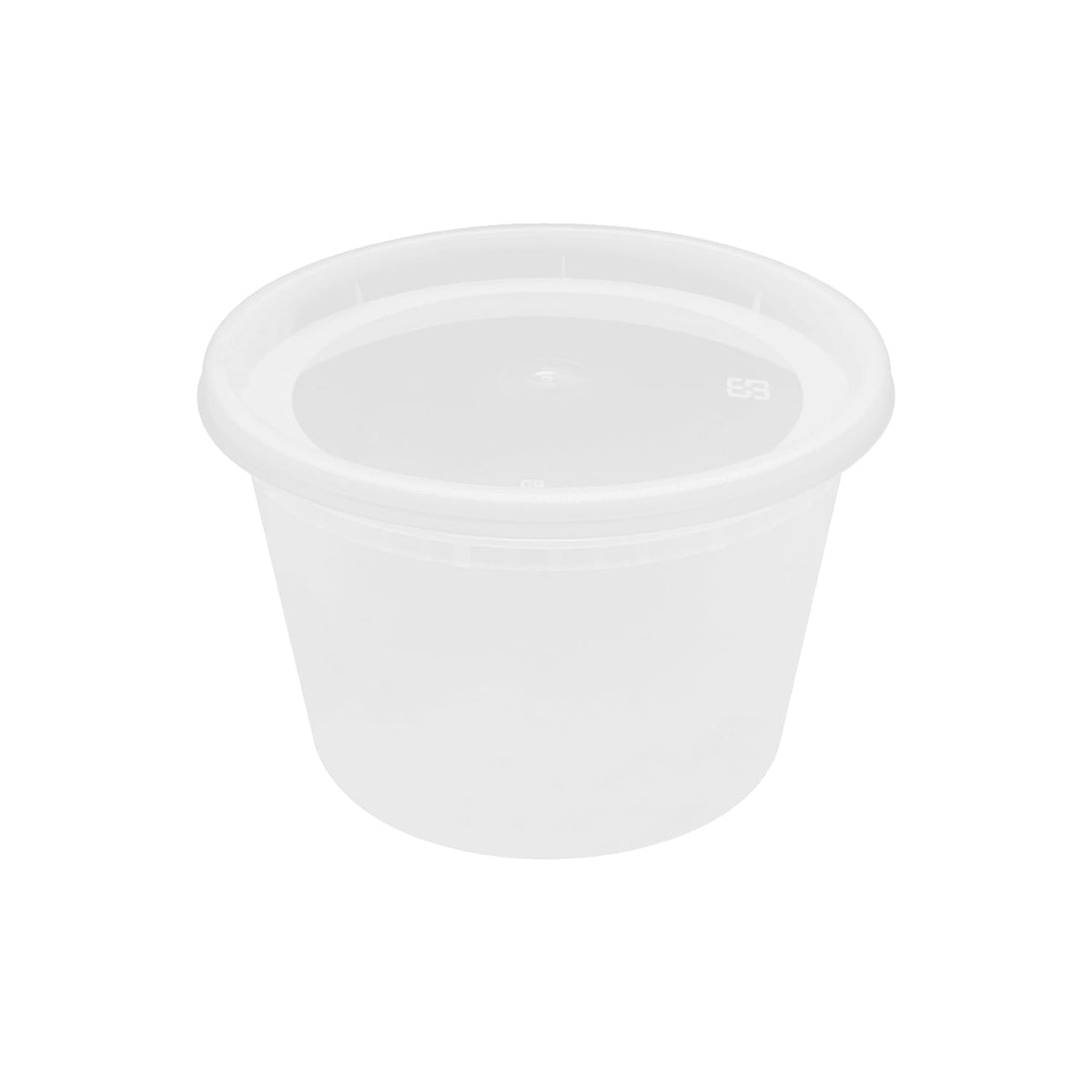 16oz 240 ct] Clear PP Injection Molded Round Deli Containers with Lids (240 Count)
