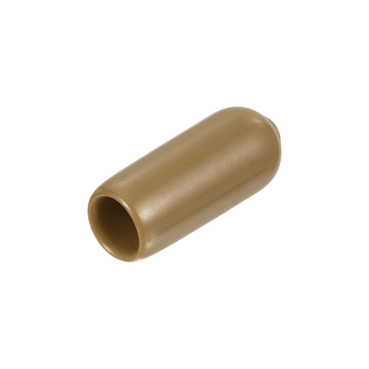 20pcs Rubber End Caps 5.5mm ID Vinyl PVC Round Tube Bolt Cap Cover Screw Thread Protectors Light Brown