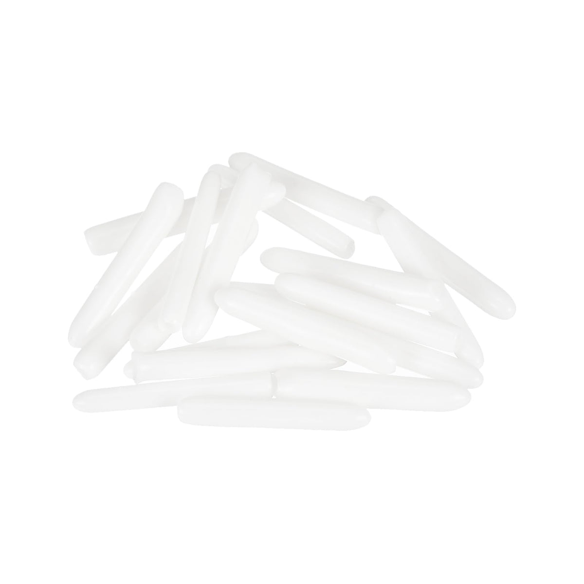 20pcs Rubber End Caps 1.3mm ID Vinyl Round Tube Bolt Cap Cover Thread Protectors White