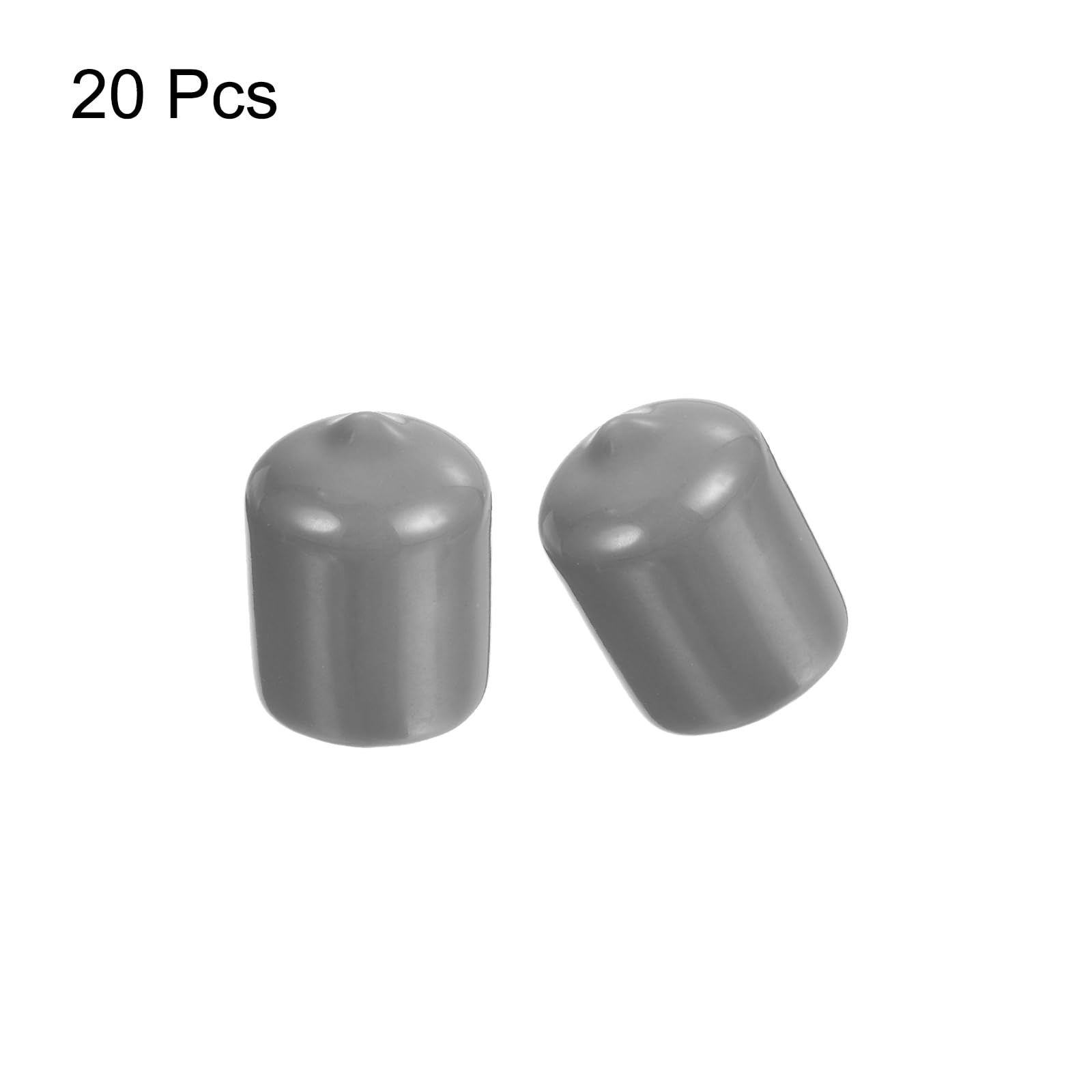20pcs Rubber End Caps Protective Caps 17mm ID Vinyl PVC Round Tube Bolt Cap Cover Screw Thread Protectors