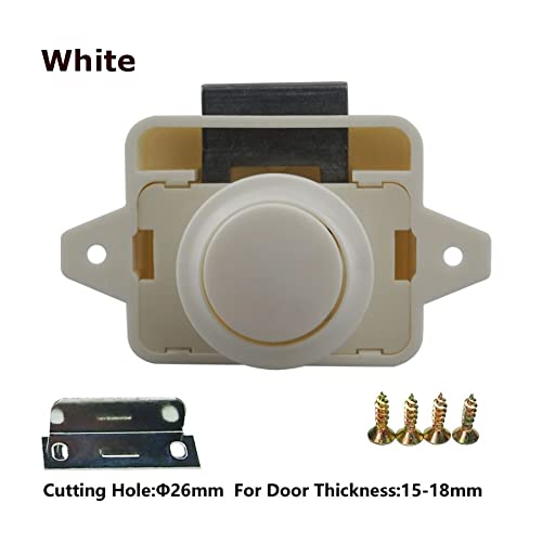 Set of 5 Push Button Latch Cupboard for RV Camper Motor Home Caravan (5 Count)