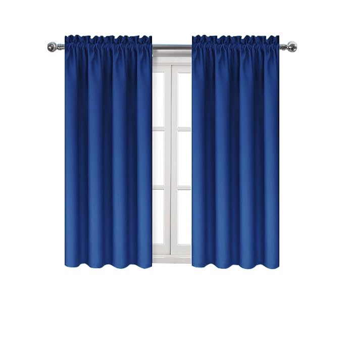 Blackout Curtains for Bedroom Living Room 38 x 45 Inch Long 2 Panels (2 Count)