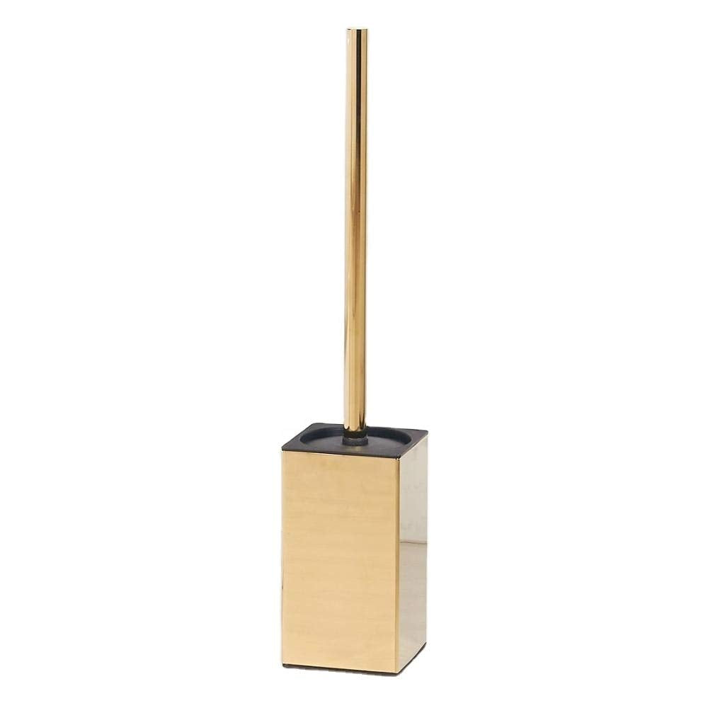 Toilet Brush Holder Stainless Steel 304 Standing Gold Square Toilet Brush Holder for Bathroom Storage and Organization