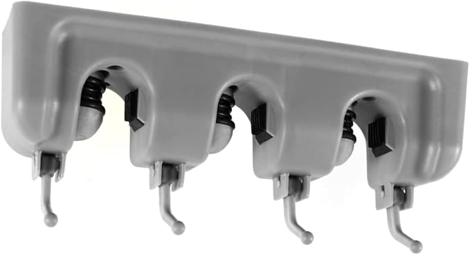 Ball Slots Hooks Mop Broom Holder Wall Mount Storage Rack Umbrella Clip Garage Tool Storage Rack Mop Holder Broom Wall Mount Grey