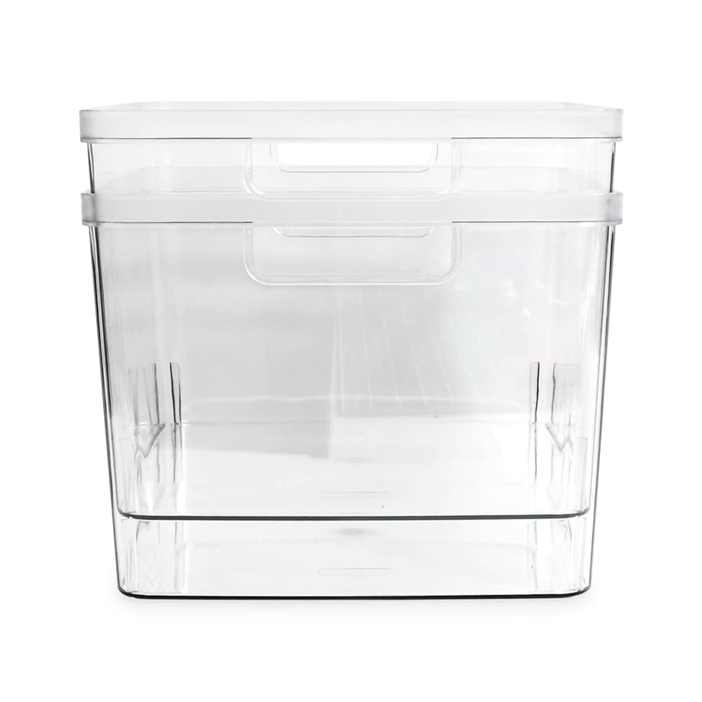 2-Pack Extra-Large Clear Storage Bins (11.5” L x 14” W x 9” H) (2 Count)