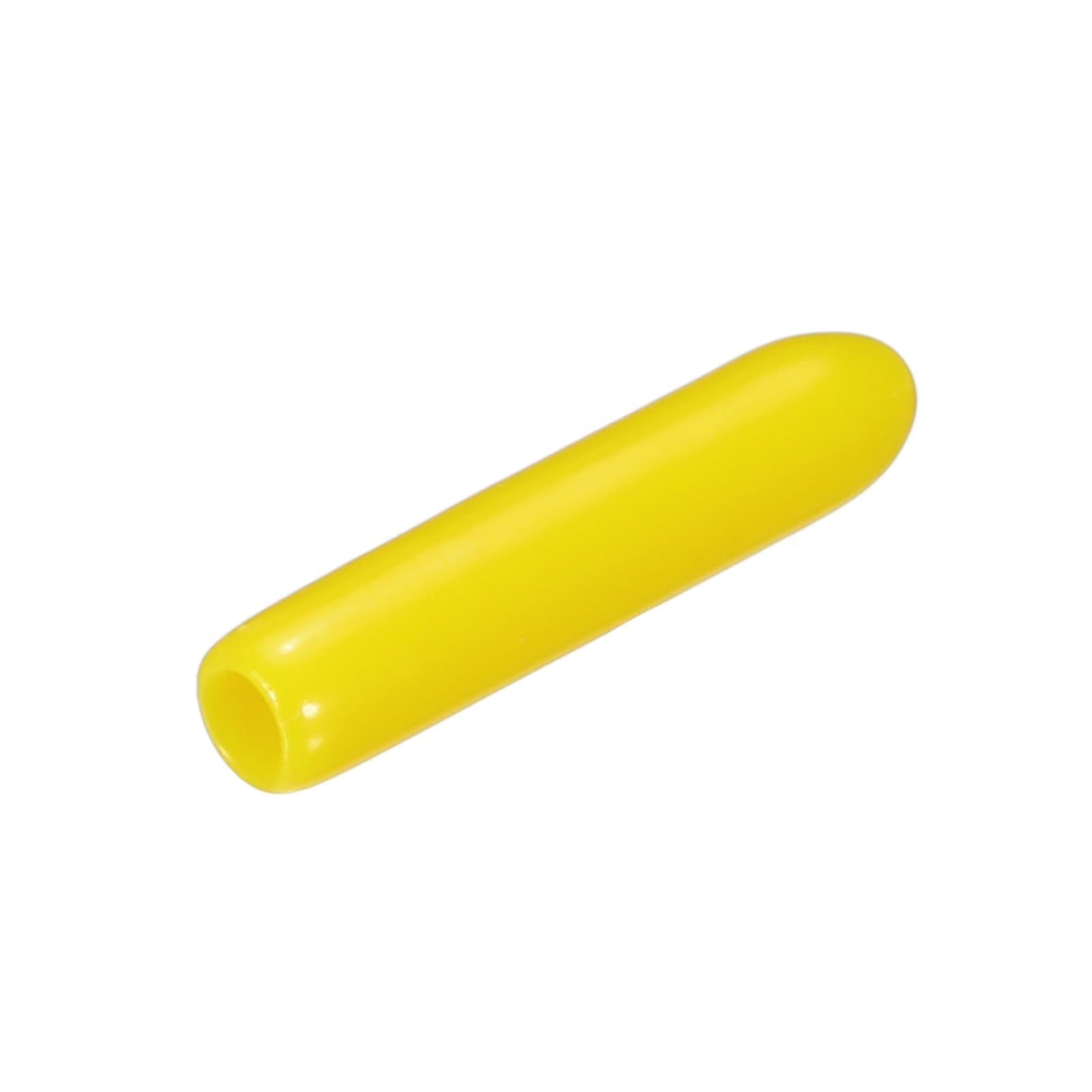 20pcs Rubber End Caps 2mm ID Vinyl PVC Round Tube Bolt Cap Cover Screw Thread Protectors Yellow