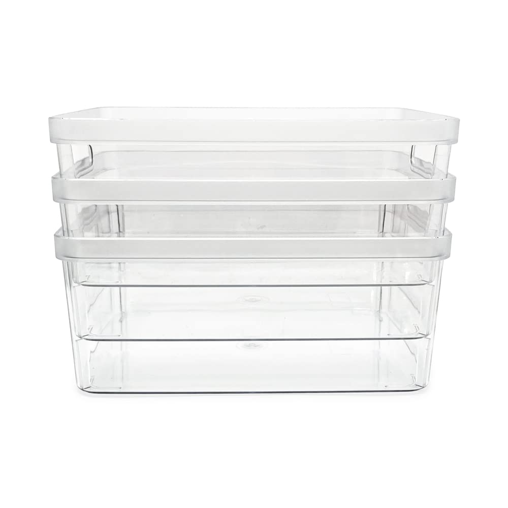3 Pack Medium Clear Storage Bins (3 Count)