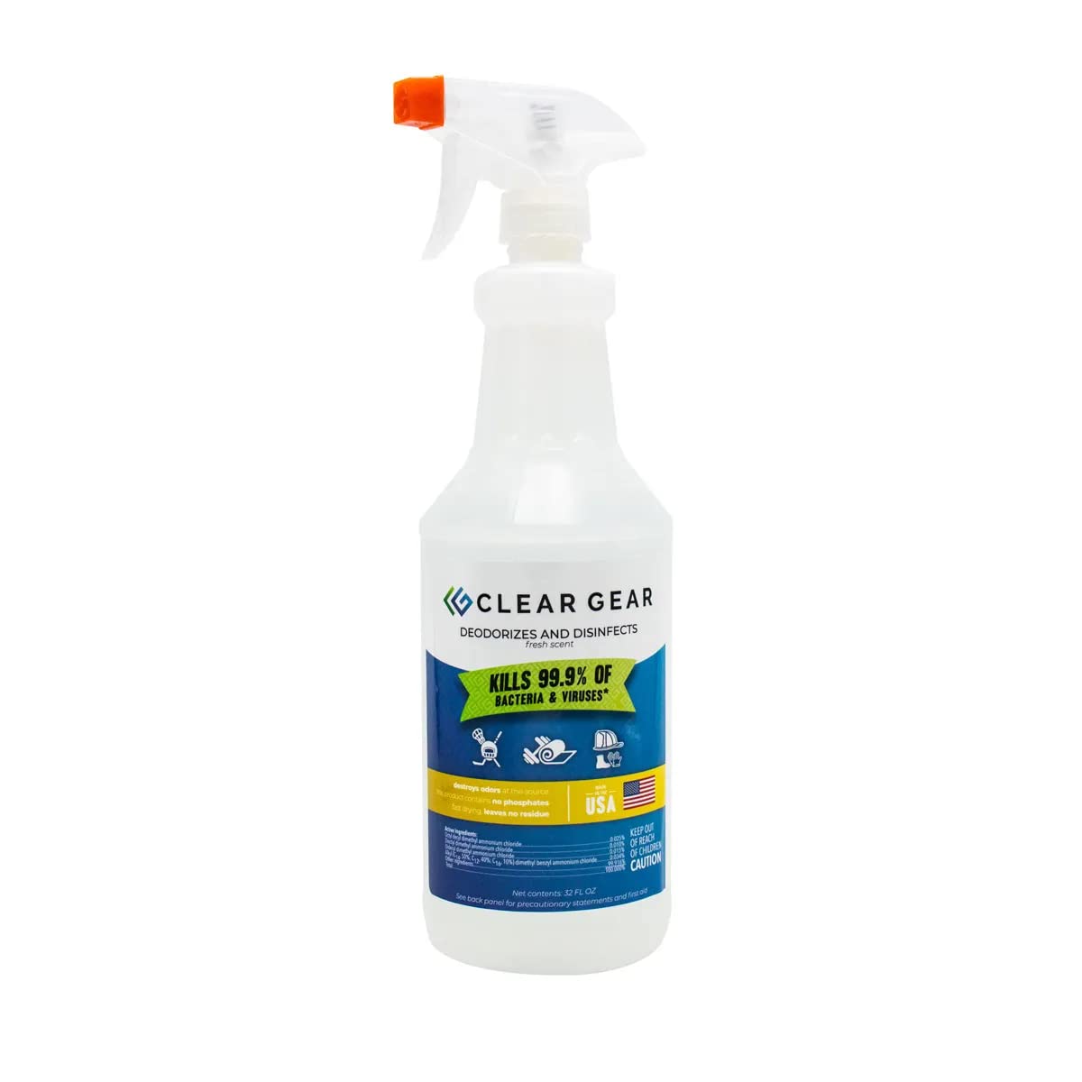 Disinfectant and Deodorizer For Sports Equipment (32 Fl Oz)