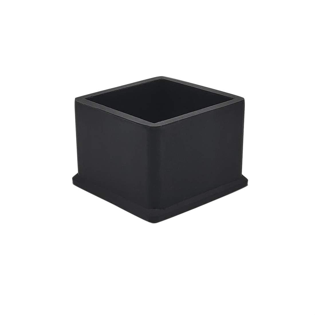 Non Slip Thick Rubber Leg Tips Floor Protectors Square Chair Leg Caps 38 x 38 mm
