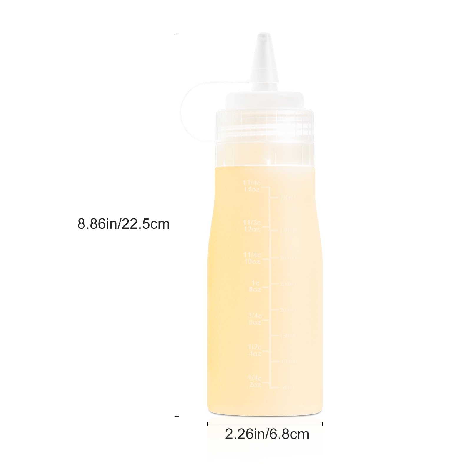 16 oz Silicone Squeeze Bottles for Sauces & Oil (4 Count)