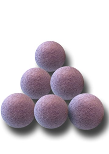 Wool Dryer Balls Organic Big Wool Spheres Best Fabric Softener (6 Count)