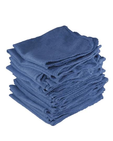 Angel-in-Armor Blue Shop Towels (14”x14”) – 500 Unit Box of Lint-Free Cotton Shop Towel Cleaning Rags – Durable Shop Rags for Auto, Garage, Industrial, and Commercial Use (500 Count)