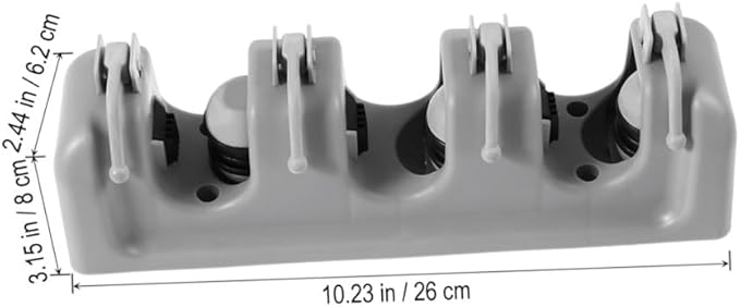 Ball Slots Hooks Mop Broom Holder Wall Mount Storage Rack Umbrella Clip Garage Tool Storage Rack Mop Holder Broom Wall Mount Grey