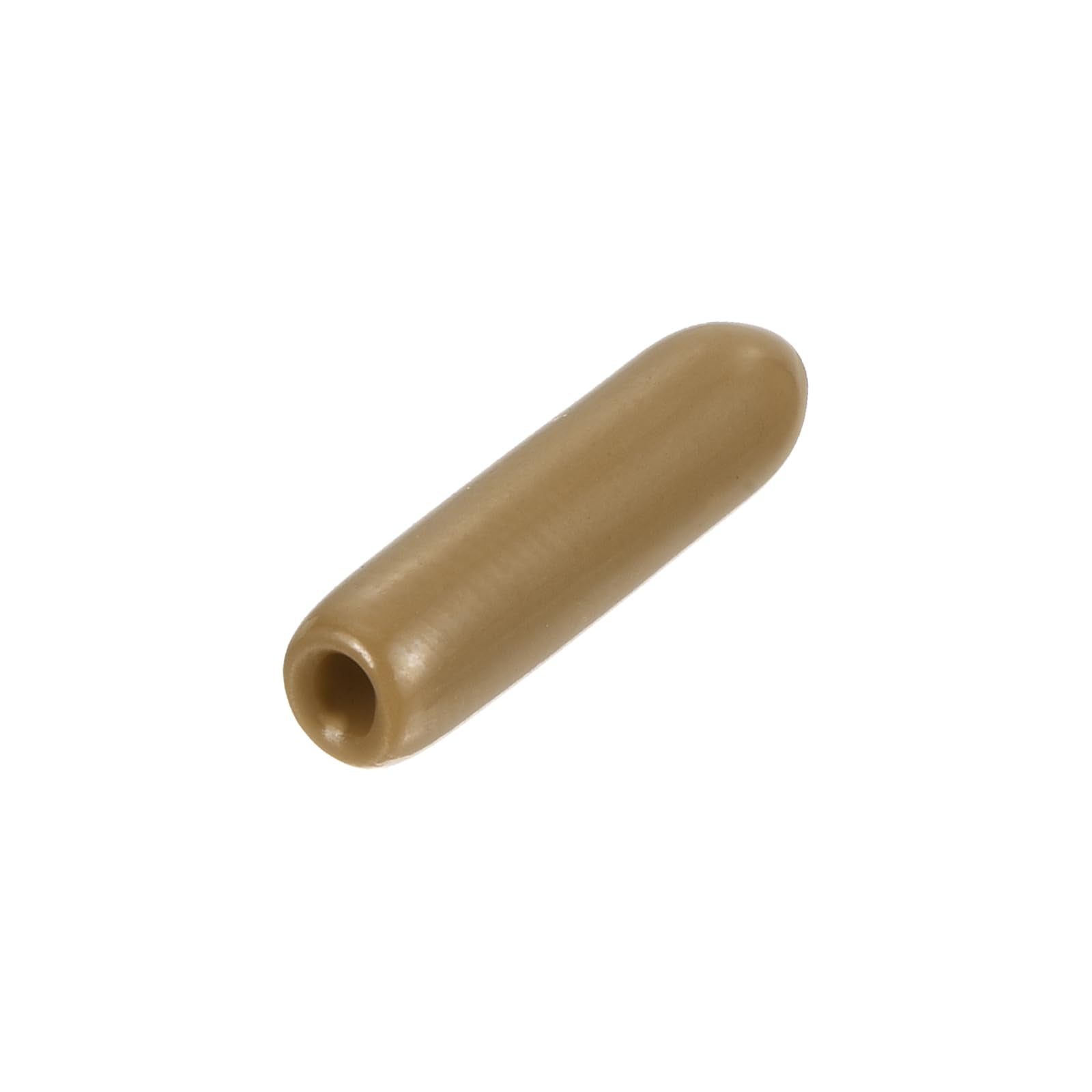 20pcs Rubber End Caps 2mm ID Vinyl PVC Round Tube Bolt Cap Cover Screw Thread Protectors Light Brown