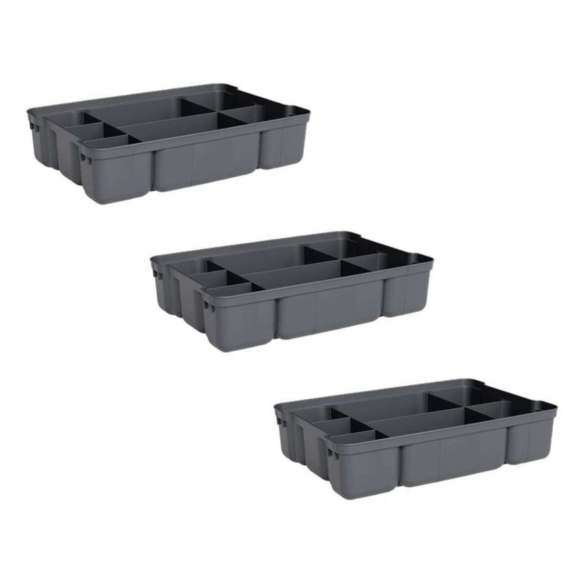 Storage Container Organizing Tray for Superio Bin or Drawer Plastic Organize Sewing (3 Count)