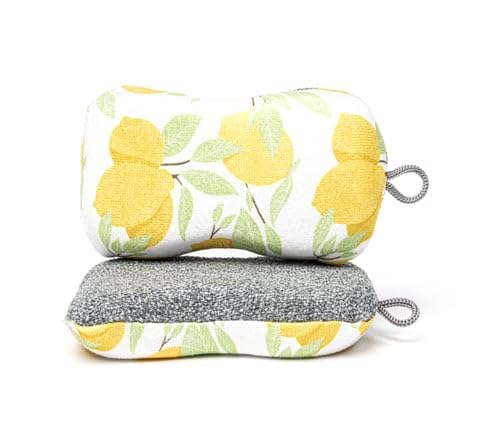MÜkitchen Premium Microfiber Sponge Set for Dishes and Cleaning (2 Count)