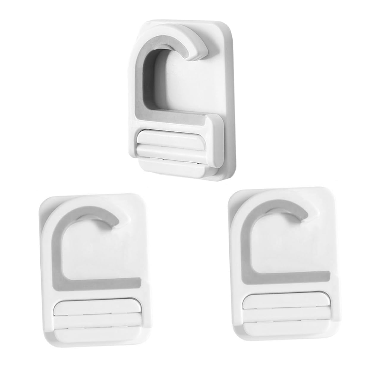 3pcs Punch Wall Mounted Mop Hooks Mop Organizer Multi Functional Broom Holder for Home Kitchen Garage Storage