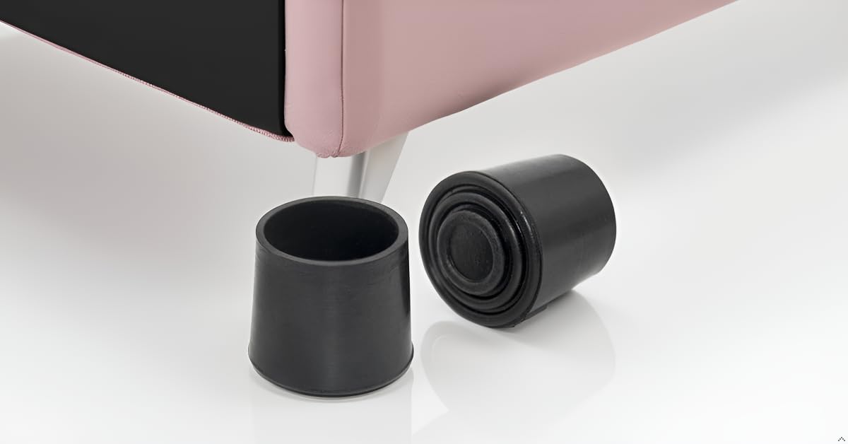 Furniture Table Covers Chair Leg Caps Round Black 32mm 4PCS (4 Count)