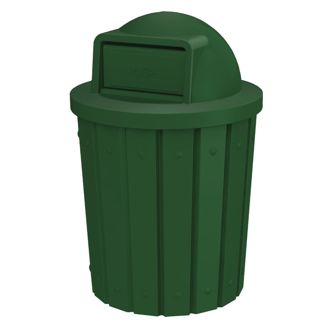 Campus Collection 42 Gallon Plastic Commercial Garbage Can with Push Lid