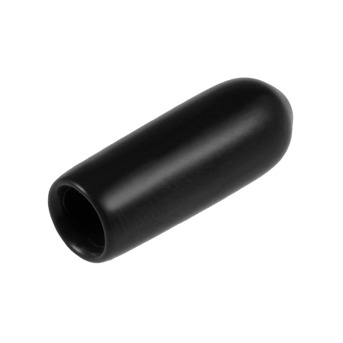 20pcs Rubber End Caps 4mm ID Vinyl Round Tube Bolt Cap Cover Thread Protectors Black (20 Count)
