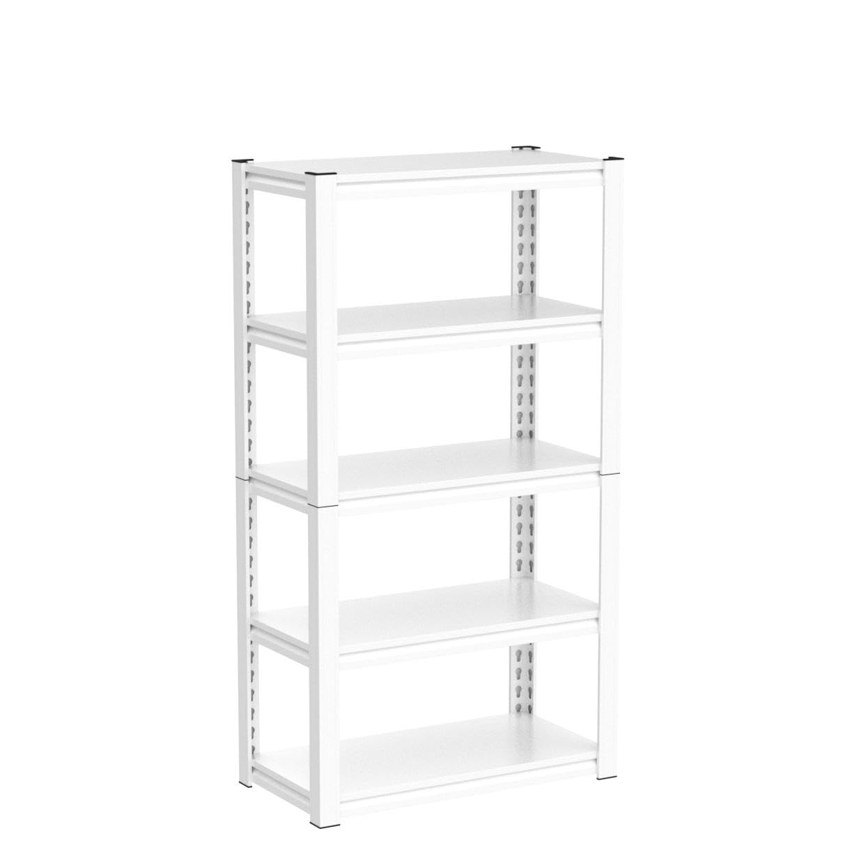 72''H Garage Shelving Heavy Duty Storage Shelves Load 2010LBS Adjustable 5 Tier Heavy Duty Shelving White Garage Sheves Pantry Shelf for Kitchen Closet 72''H*31.7''W*16.3''D (2 Count)