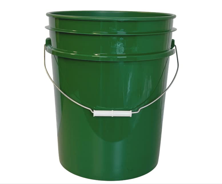 5 Gallon Buckets pails with Screw on Airtight Black Lids (3 Count)