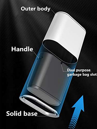 12 Liter Rectangular Plastic Trash Can with Press Top Lid