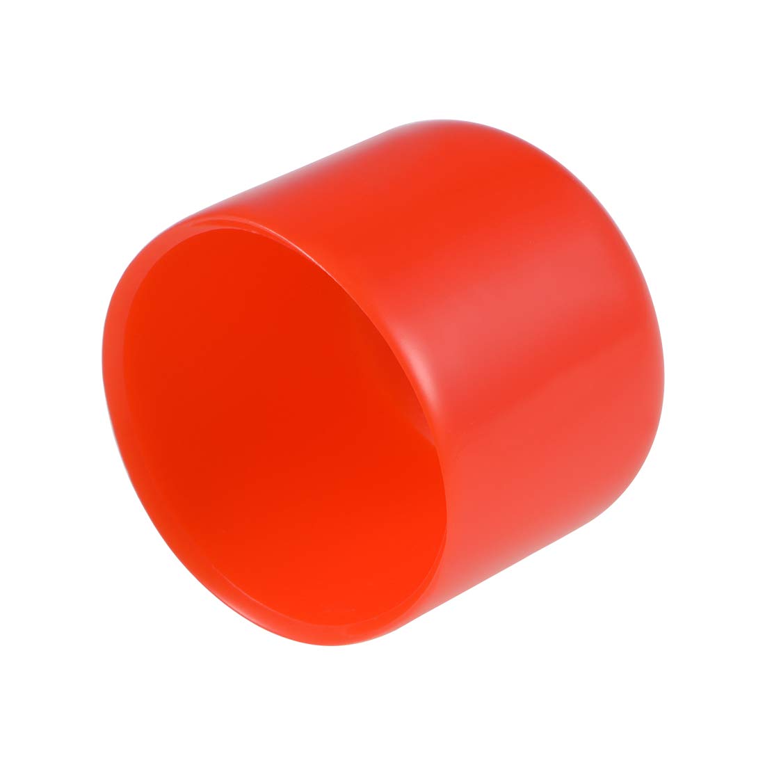 20pcs Rubber End Caps 15mm ID Vinyl Round Tube Bolt Cap Cover Thread Protectors Red (20 Count)