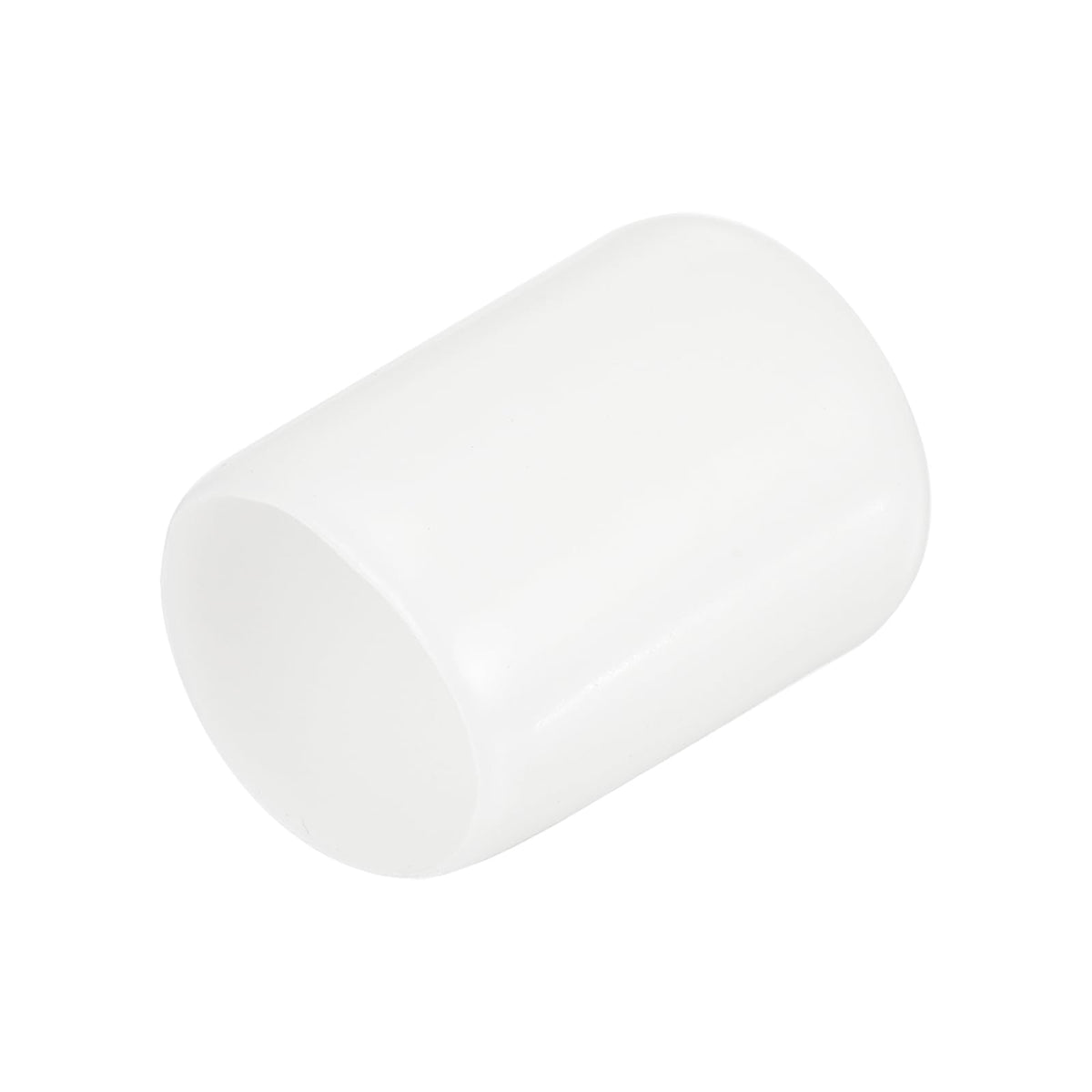20pcs Rubber End Caps 14.5mm ID Vinyl Round Tube Bolt Cap Cover Thread Protectors White