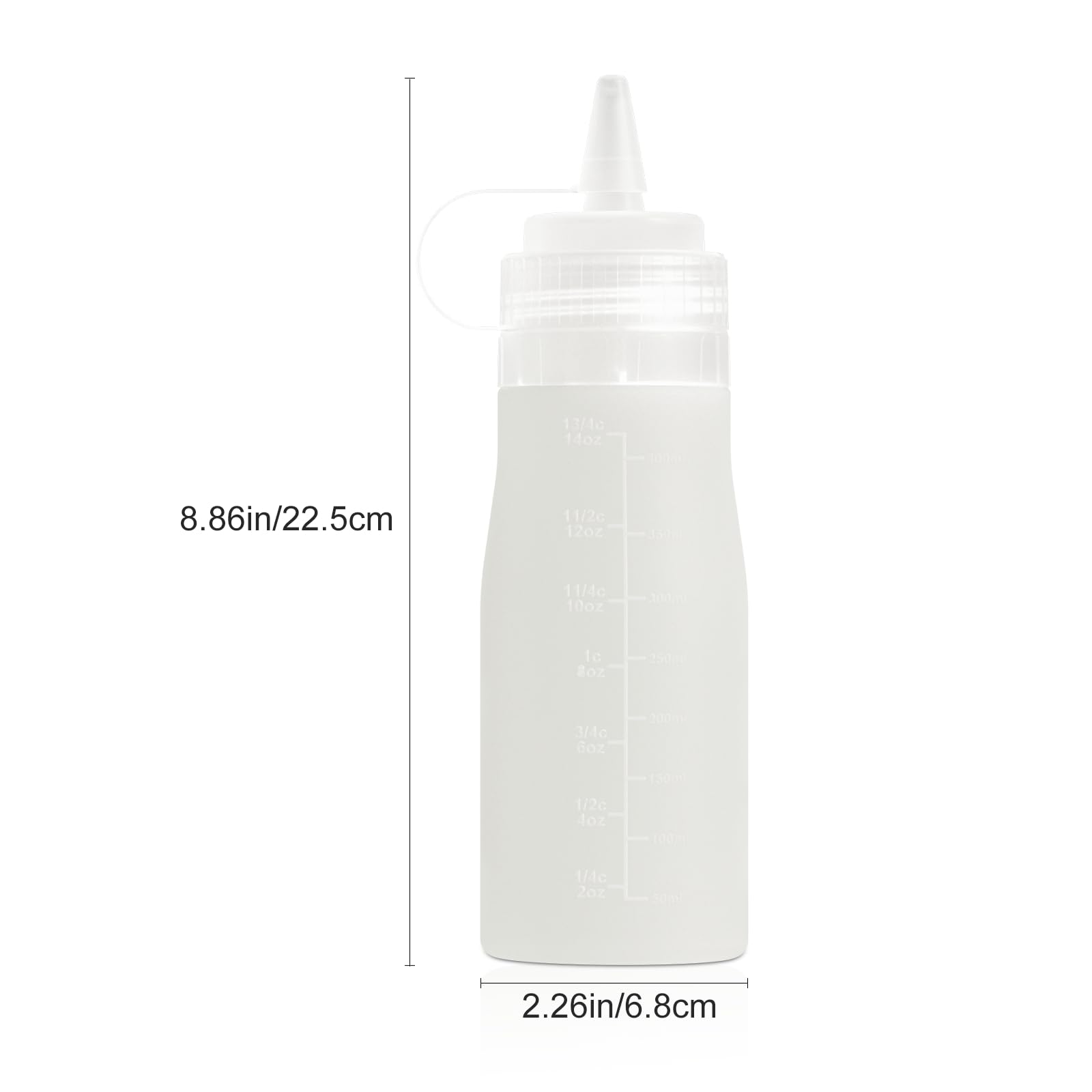 16 oz Silicone Squeeze Bottles for Sauces & Oil (4 Count)