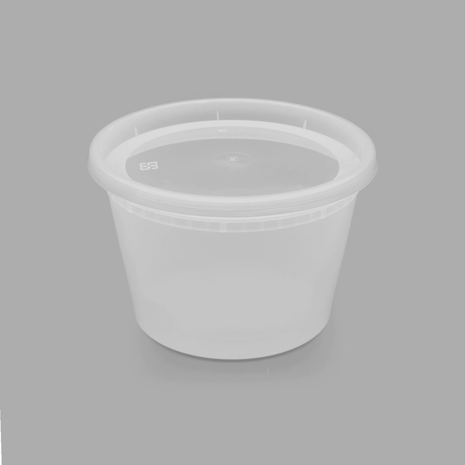 16oz 240 ct] Clear PP Injection Molded Round Deli Containers with Lids (240 Count)