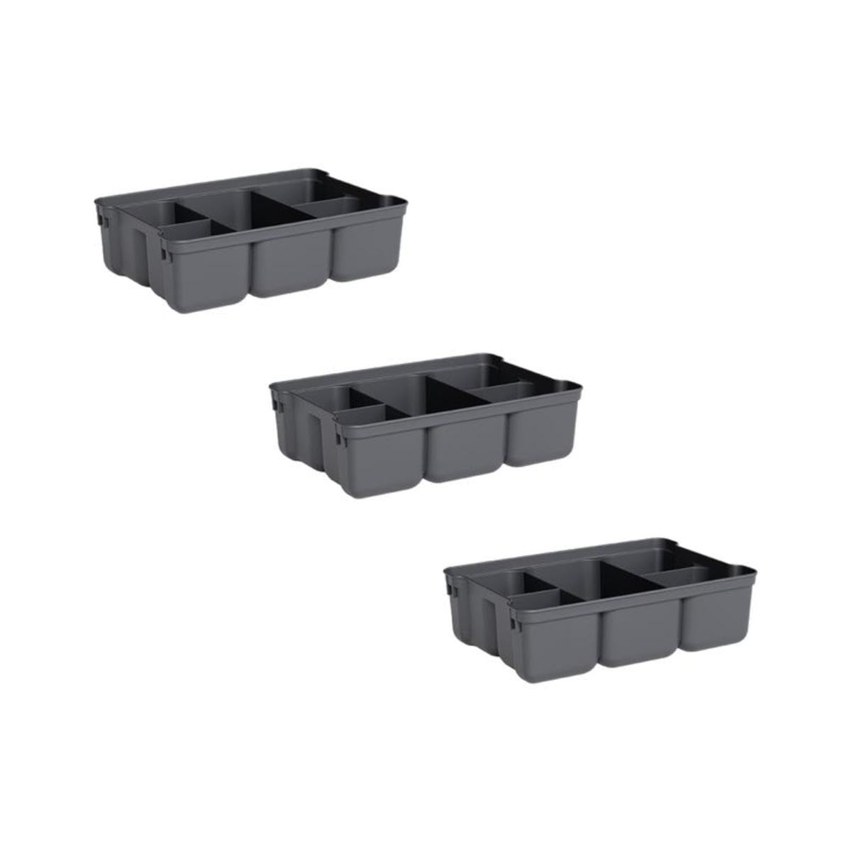 Small Storage Container Organizing Tray for Superio Bin or Drawer Plastic Organize Sewing (3 Count)